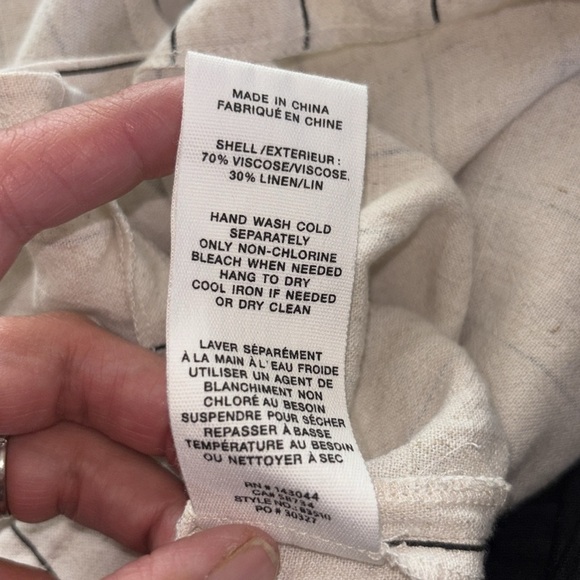 Ave les Filles Striped Cream Women's Crop Top Size Large New Without Tags - Picture 4 of 4